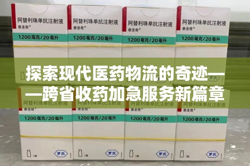 滁州探索现代医药物流的奇迹——跨省收药加急服务新篇章
